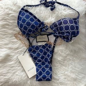 GG Blue & White Swim Suit NWT